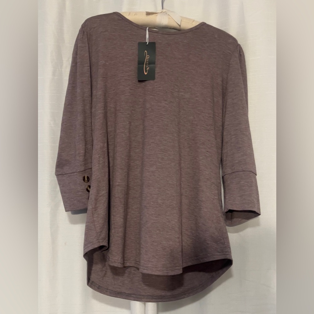 NWT OfeefaN Women's Mauve Top Size Large